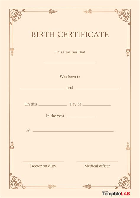 27 Birth Certificate Templates (Word, PPT & PDF) ᐅ TemplateLab