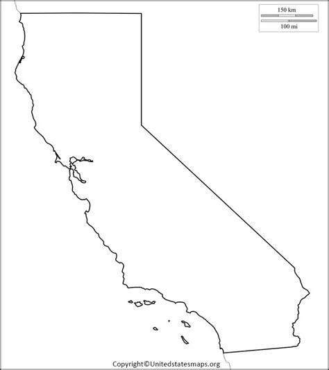 31 Blank Map Of California Maps Database Source