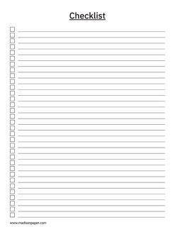 Blank Checklist Template - 36+ Free PSD, Vector EPS, AI, Word Format