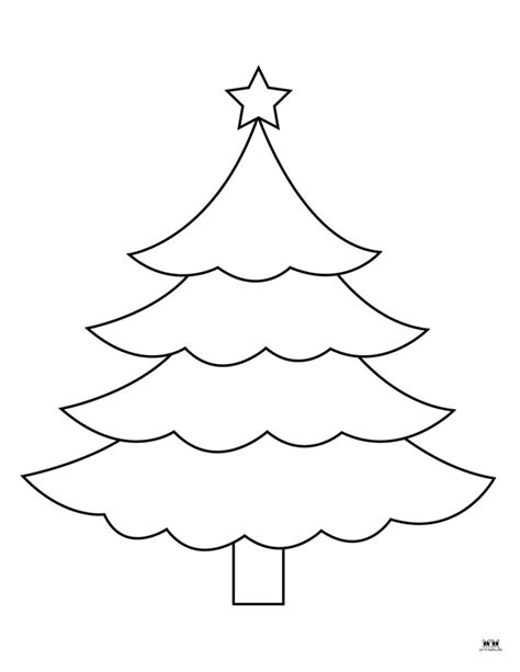 Blank Christmas Tree Coloring Page