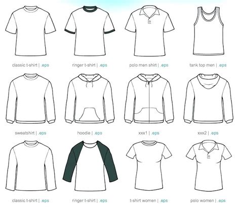 Blank Clothing Templates