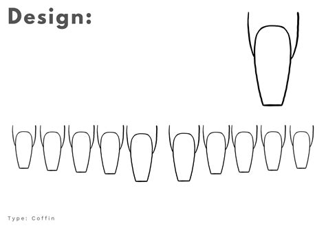 Blank Coffin Nail Template