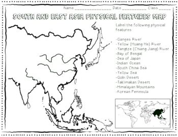 Online Maps Asia Blank Map