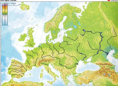 Blank Map Of Europe Of The Rivers
