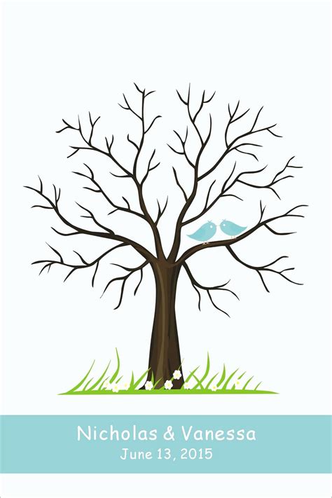 Blank Fingerprint Tree Template