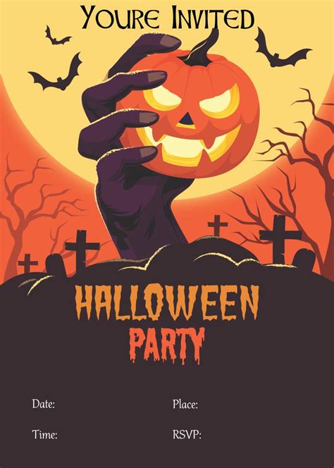 Blank Free Printable Halloween Party Invitations