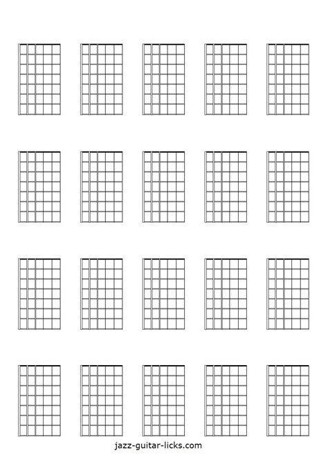 Blank Guitar Chord Sheets Printable