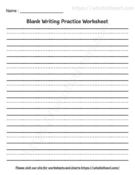 Blank Handwriting Practice Worksheets