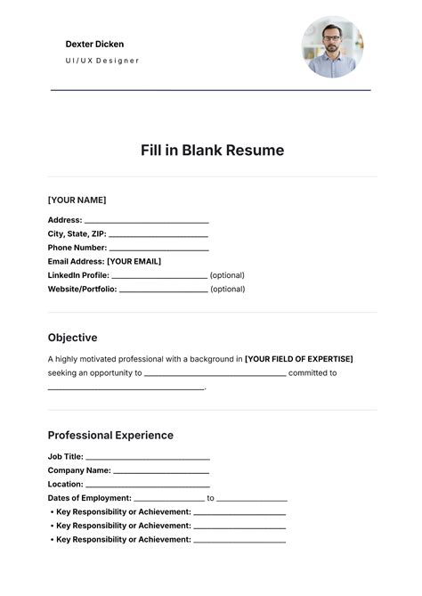 Blank Job Application Blank Simple Resume Templates