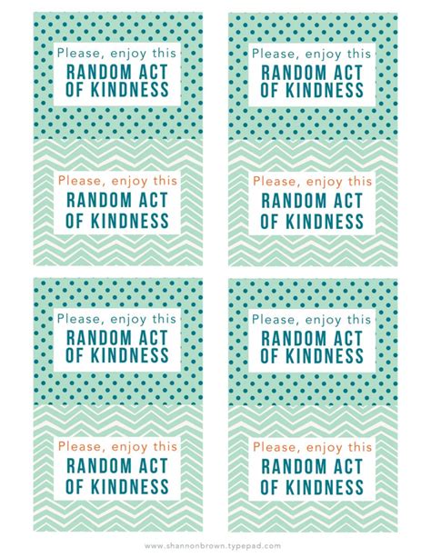 Blank Kindness Cards Printable