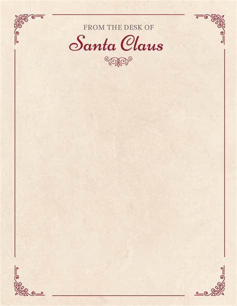 Blank Letter From Santa Template