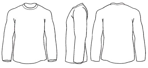 Blank Long Sleeve Shirt Template