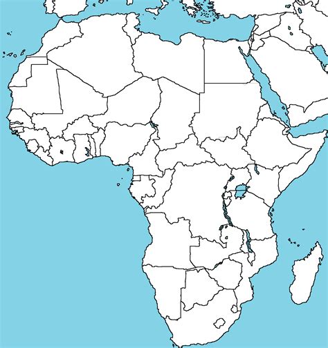 Blank Map Of Africa Printable