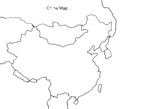 Blank Map Of China With Rivers And Mountains Blank Location Map of