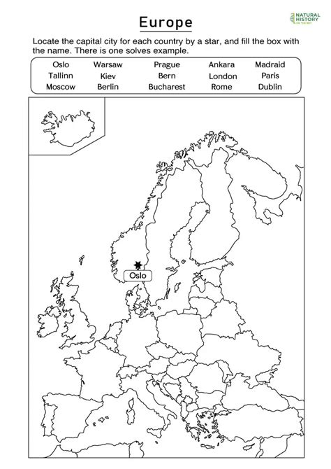 Free Printable Blank Map of Europe in PDF [Outline Cities]