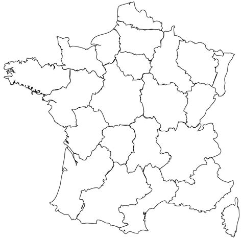 Blank map of France outline map and vector map of France