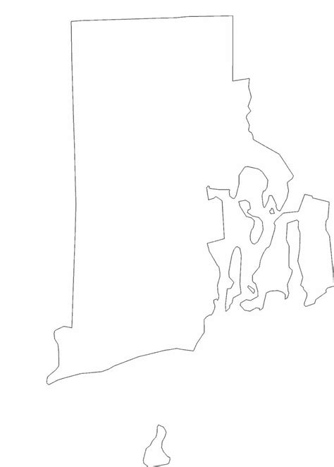 Rhode Island State Outline Map Stock Illustration Illustration of