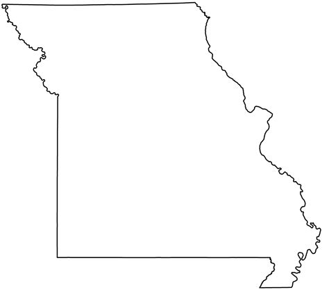 missouri outline map coloring pages Pinterest