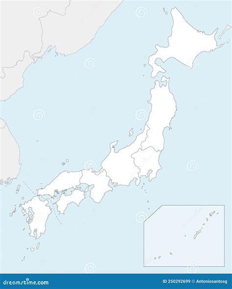 Blank Map Japan / Outline Map Of Japan Japanese Prefectures Blank