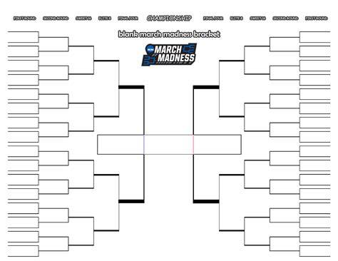 Blank Ncaa Bracket Template (4) - TEMPLATES EXAMPLE | TEMPLATES EXAMPLE | Ncaa bracket, March