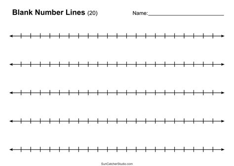 Blank Number Line Template Printable