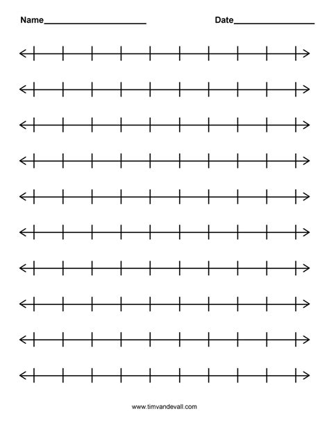 Blank Number Lines Printable Pdf