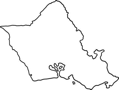 Oahu map. stock vector. Illustration of land, high, border 155791439