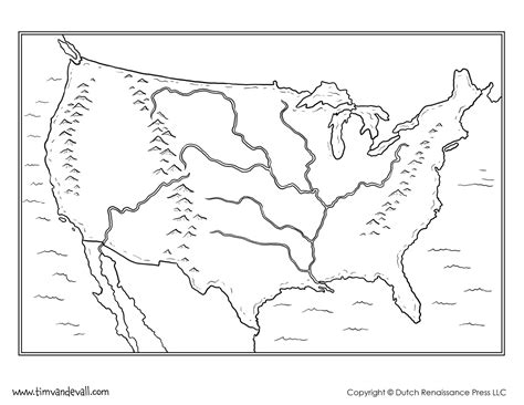 Physical Geography 101 Blank Map of the US