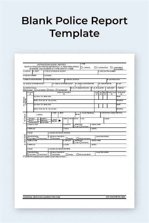 Blank Police Report Template