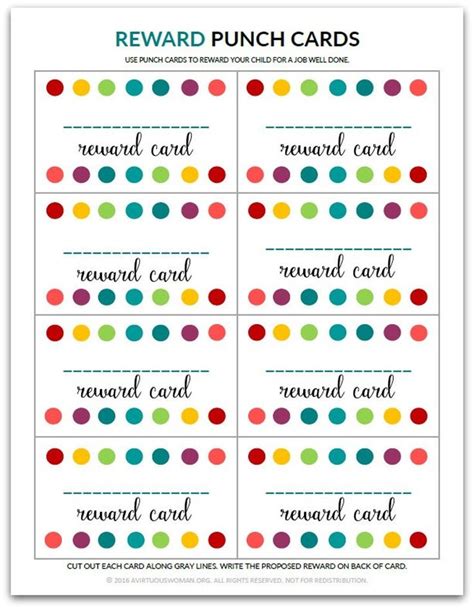 Blank Punch Card Template