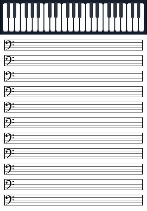 Blank Sheet Music For Piano Free Printable