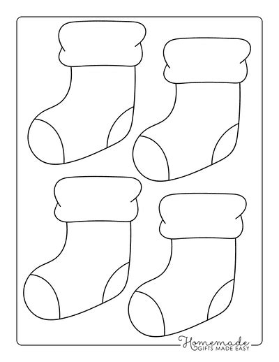 Blank Stocking Coloring Page