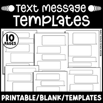 Blank Text Message Template Printable