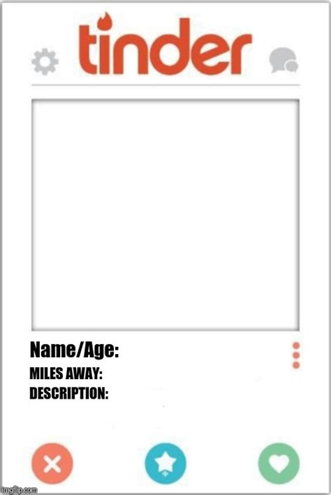 Blank Tinder Profile Template