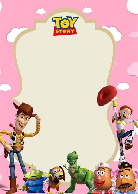 Blank Toy Story Invitations Template Free