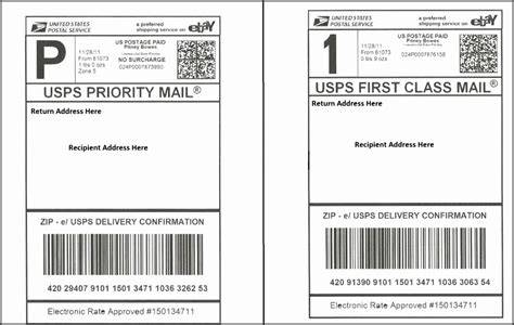 Blank Usps Shipping Label Template