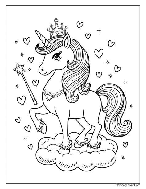 Blank Unicorn Coloring Pages