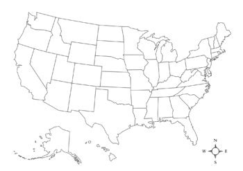 Blank U.S. Map Worksheets 99Worksheets