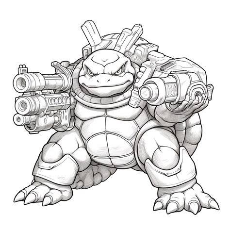 Blastoise Coloring Page