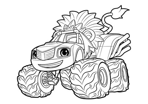 Blaze Colouring Pages Printable