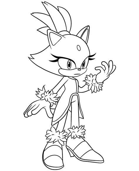 Blaze The Cat Coloring Pages