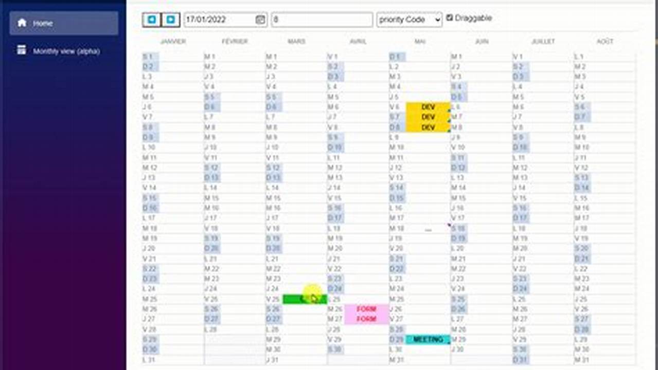 Blazor Calendar Component Free