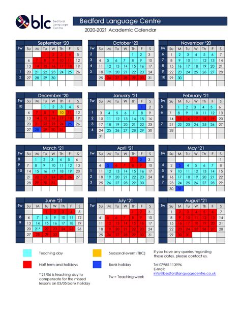 Blc Academic Calendar