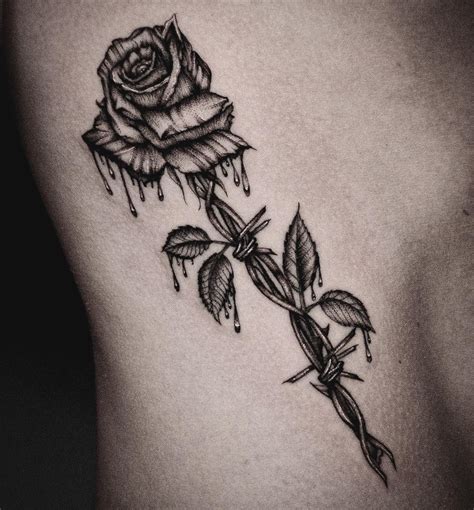 30+ Bleeding Rose Tattoo Design Ideas With Meaning