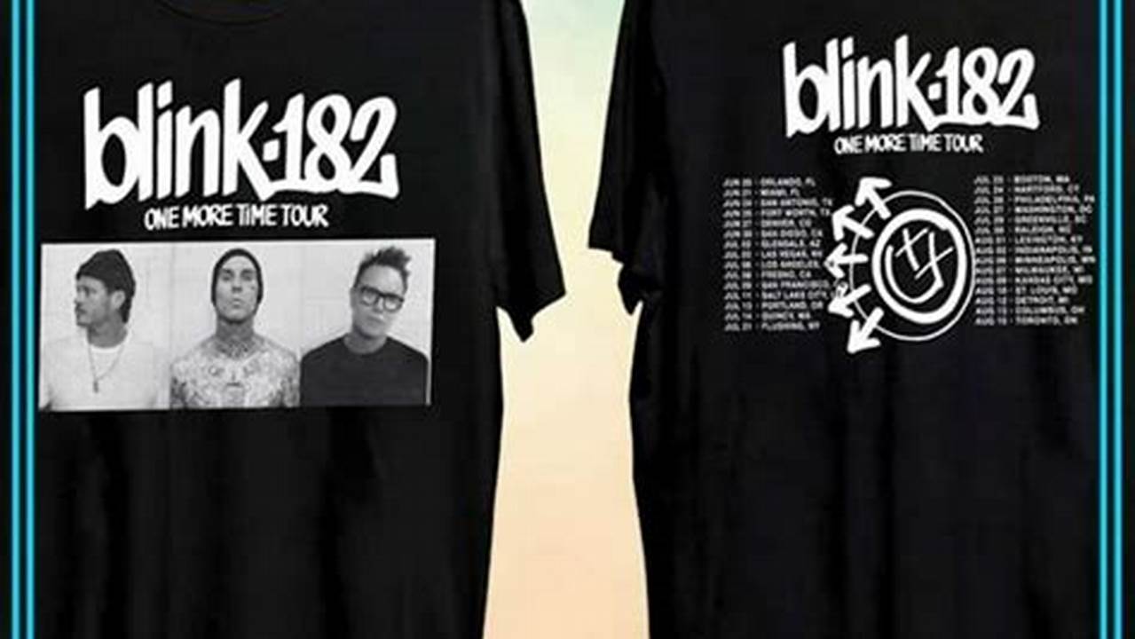 Blink 182 Concert Shirt 2024