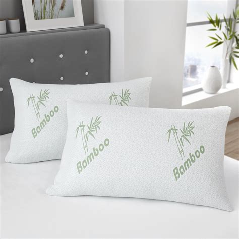 Bliss Bedding Bamboo Memory Foam 2 Pack Pillows