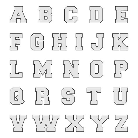 Block Alphabet Letters Printable