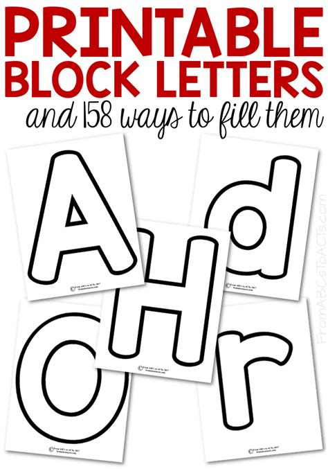 Block Letter Printables