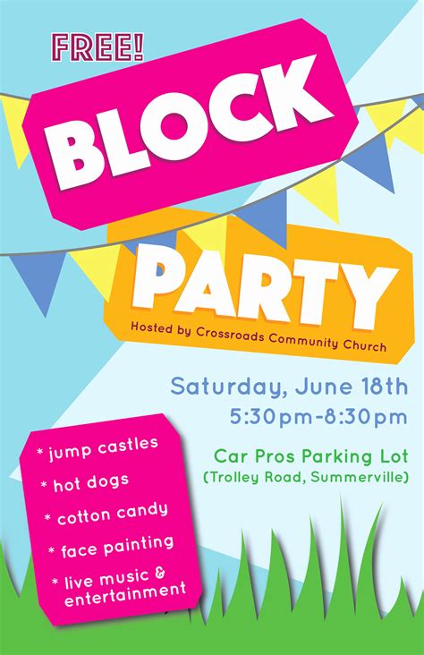 Block Party Flyer Template Free
