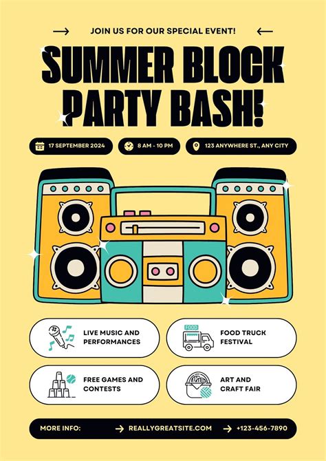 Block Party Flyer Template by CreativB | GraphicRiver